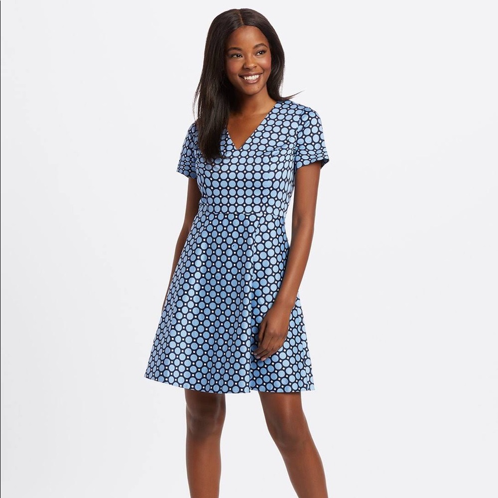 Draper James Mixed Dot Love Circle Dress 💙